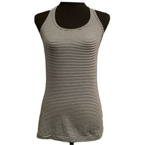 GAP Black and White Striped Tank Top